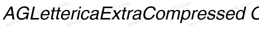 AGLettericaExtraCompressed Oblique字体转换